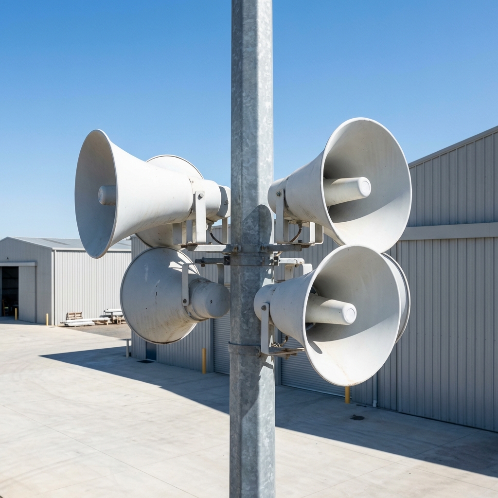 Horni zvočniki na stebru